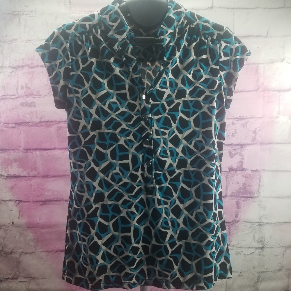 Women's Alfani Top Geometric Design Sz XS